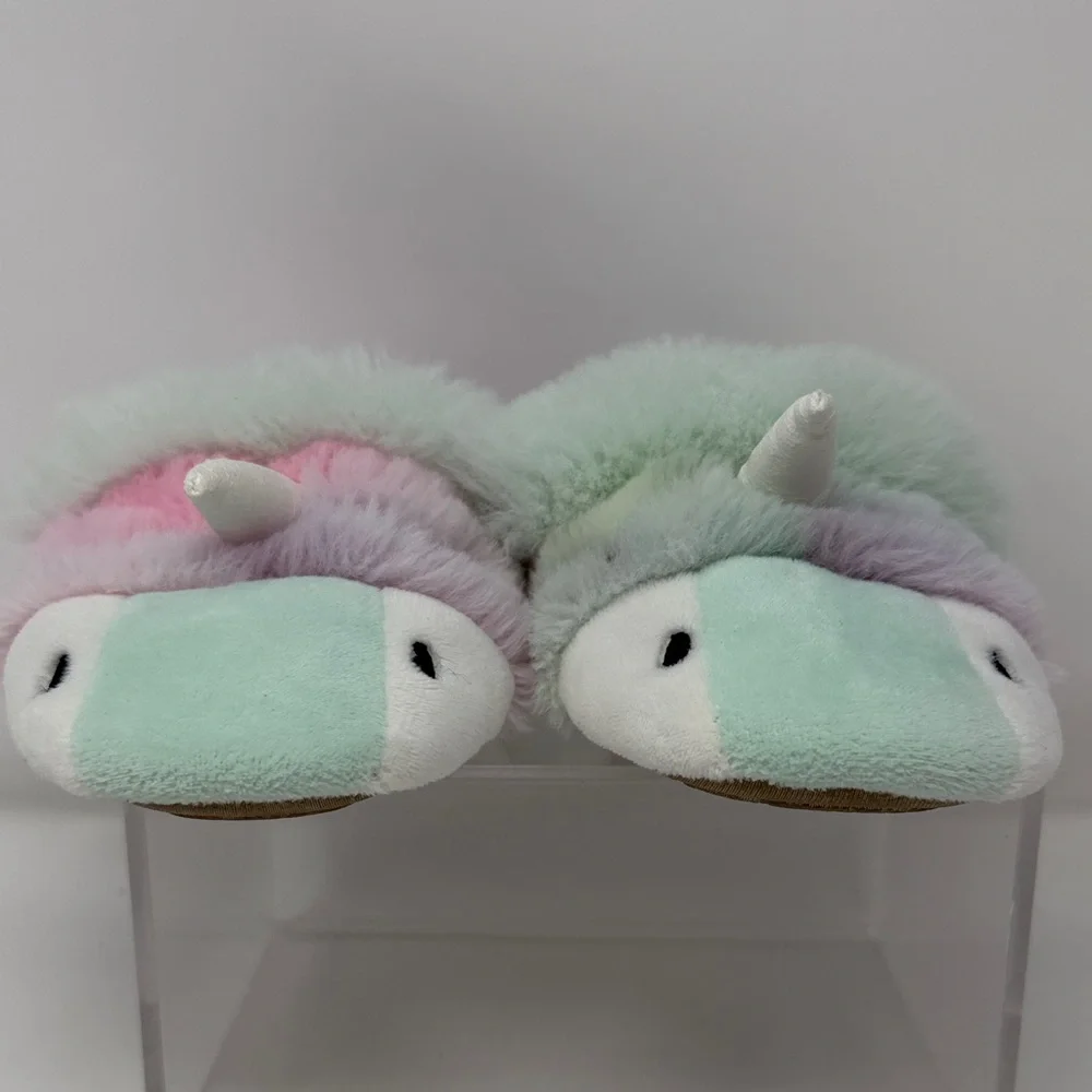Lands' End Pastel Unicorn Slippers